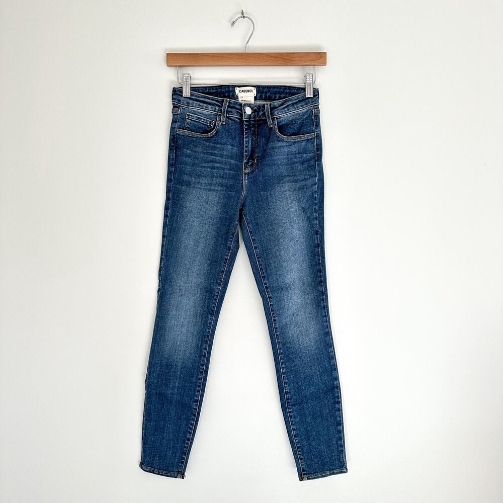 L'Agence Margot Skinny High Rise Jeans in Light Vintage 25